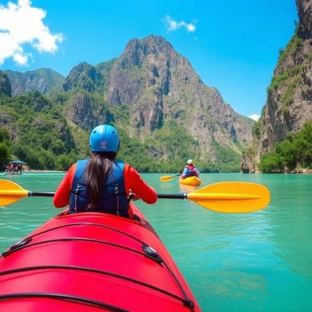 kayaking and river rafting travel